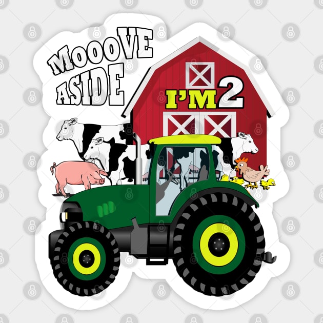 Birthday 2 Year Old Farm Birthday Theme For Two Years Old Sticker by tamdevo1